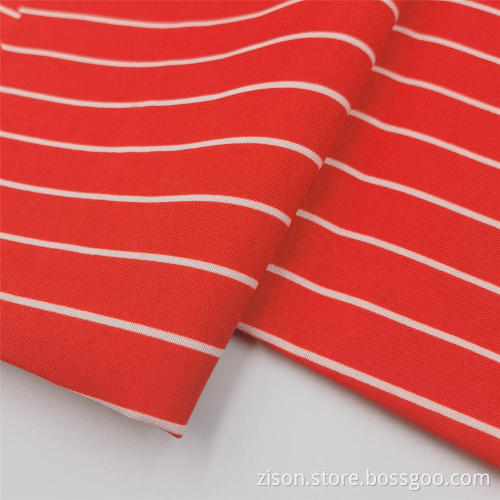 Gestreifte gefärbte Pongee-Stoffe aus gefärbtem Garn aus Polyester